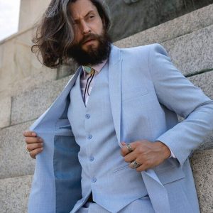 Terno Slim Azul Serenity