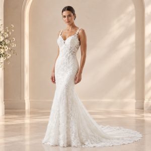 Vestido de Noiva Sereia em Renda com Cauda