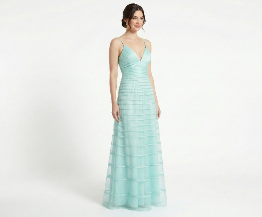 Vestido Verde Menta em Alfaiataria com Fitilhos