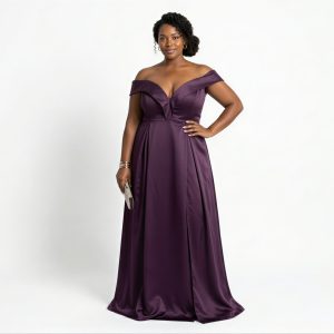 Vestido Uva Ombro a Ombro em Alfaiataria